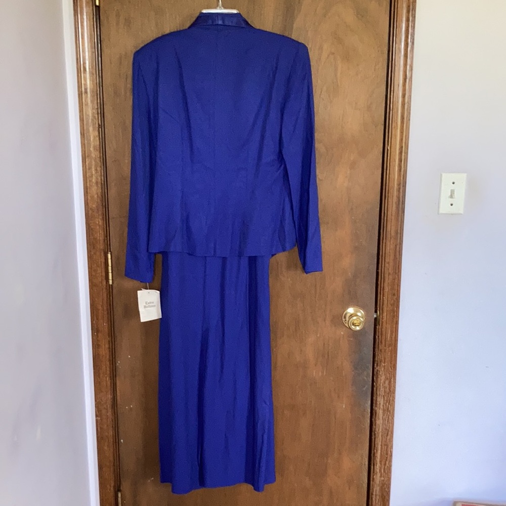 Offer$80 vintage sleeveless long dress Dress w slit in back &matching Jacket set - Picture 5 of 17